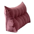 thumbnail image 1 of KNFATEQVEDG My Items Dorm Triangular Headboard Bolster Pillow White Wedge Headboard Twin Body Pillow Large Wedge Pillow Headboard Back Pillow for Sitting In Bed 120cm, 1 of 8