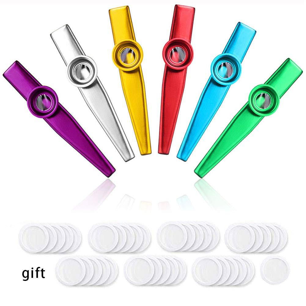 Violin Piano Keyboard Great Christmas Gift for Kids Music Lovers Ukulele 6 Pieces Set Of 6 Colors Metal Kazoo Musical Instruments A Good Companion for Guitar