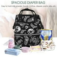 thumbnail image 5 of Honeii Skull bird bat spider Pattern Mummy Diaper Bag Backpack Durable Maternity Baby Nappy Casual Shoulder Bags Travel Hiking Outdoor Pack, 5 of 6
