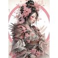 thumbnail image 3 of Póster y impresiones de mariposas y chicas de anime con flores samuráis japonesas modernas, impresión en lienzo, arte de pared, imagen para decoración de sala de estar y estudio, 3 of 5