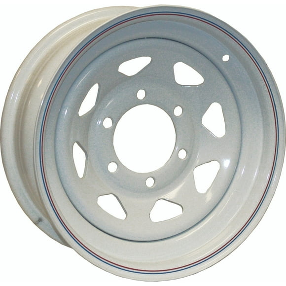 Americana Tire and Wheel Trailer wheel 20354 14 Inch Diameter x 6 Inch Width; 5 x 114.3 Millimeter/5 x 4.50 Inch Bolt Pattern; 0 Millimeter Offset; 3.25 Inch Backspacing; 60 Degree Conical Seat Lug
