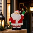 thumbnail image 3 of Waving Santa Claus Resin Figurine, 6in, Classic Christmas Santa Tabletop Statue with Green Mittens, Lovely Holiday Ornament for Porch Mantel Indoor Home Christmas Layout, 3 of 7