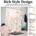thumbnail image 4 of Dznils Floral Shower Curtain with Hooks, Farmhouse Patchwork Fabric Bathroom Curtain, Multi Floral Blue, 72" x 72", 4 of 11
