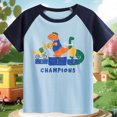 thumbnail image 2 of oqasdz Kids Baby Toddler Cartoon Prints Short Sleeve T Shirt for Boys and Girls Cute Round Neck Tee Tops, Size 4-5 Years, 2 of 6