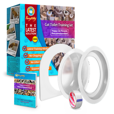 Fuzzymilky Cat Toilet Training System 2022 - Teach Cat to Use Toilet Cat Toilet Training Kit