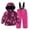 Hot Pink, variant on Girls Snowsuit Winter Coats for Kids Snowboarding Ski Suits Two Piece Water-Resistant Windproof Outdoor Rain Bib Pants Set