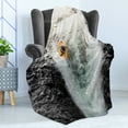 thumbnail image 4 of Waterfall Soft Flannel Fleece Blanket, Photo of Man Kayaking in Canoe Flowing Wild Water Nature Extreme Outdoors Print, Cozy Plush for Indoor and Outdoor Use, 70" x 90", Multicolor, by Ambesonne, 4 of 5