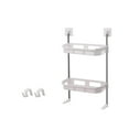 thumbnail image 2 of Estante de almacenamiento sobre el inodoro | Estantería organizadora de baño | Automático, modernos de plástico montados en la pared, impermeables, ganchos desmontables, gran capacidad | Blanco, 2 of 7