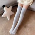 thumbnail image 4 of Calcetines altos para mujer, otoño e invierno, posparto, forro polar, calcetines gruesos por encima de la rodilla, terciopelo coral, tubo largo, calcetines para dormir, mes 11, calcetines de, 4 of 5