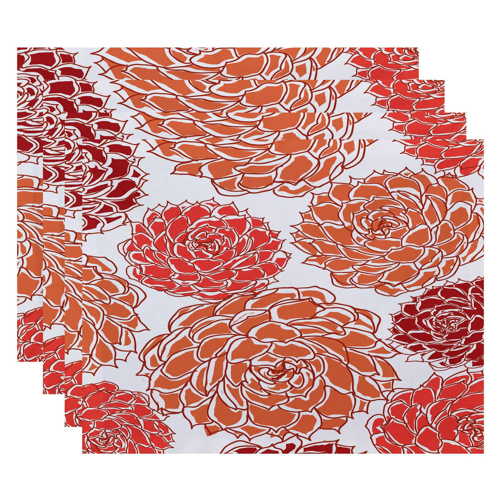 Simply Daisy 18" x 14" Olivia Floral Print Placemat (Set of 4)