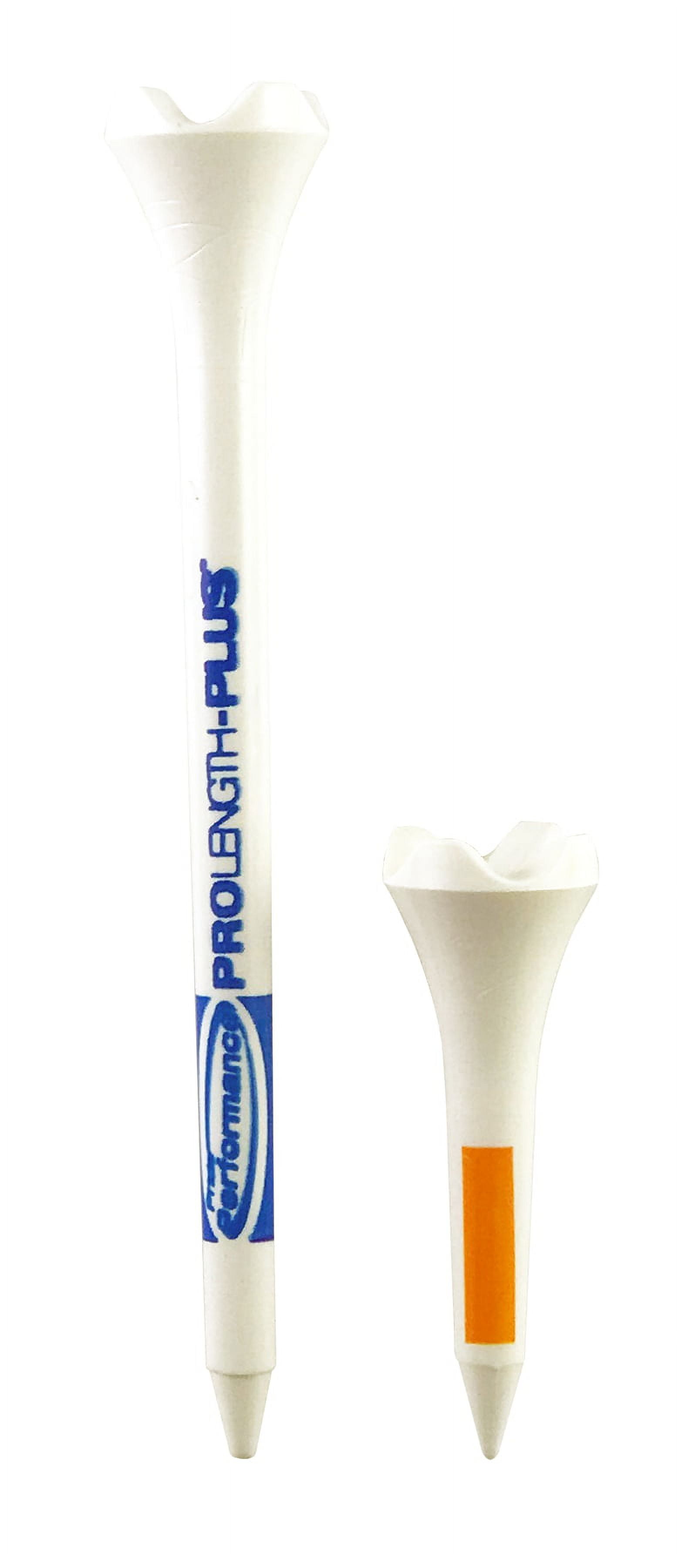 Pride Performance Plastic Golf Tees Combo Pack – 30 count 3.25" + 10 count 1.5", Low-Resistance Heads, Durable & Precise