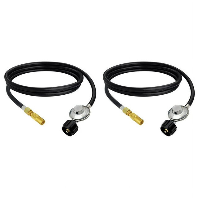 2X 5Ft Propane Adapter Hose and Regulator Replacement Kit for Roadtrip Grills,QCC1 Low-Pressure Propane Adapter