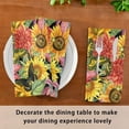 thumbnail image 6 of GZHJMY Butterflies Sunflower Pink Cloth Napkins Washable Reusable Polyester Dinner Napkins 20 x 20 Inch for Home Weddings Parties Holiday Table Napkins Set of 6, 6 of 7
