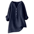 thumbnail image 4 of (2-Pack) Rinsvye Womens Solid Color Long Sleeve Mandarin Collar Blouse Women Clothing Timeless Design, 4 of 4
