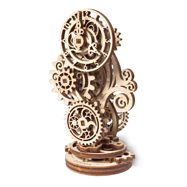 Reloj Steampunk de madera 3D UGEARS para adultos, 40 unidades