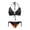 Skull Pattern & Flame Print, variant on Uourmeti Women's Distressed Jamaica Flag Halter Bikini Set - Sexy Two-Piece Triangle Swimsuit with Tie Side Bottoms for Beach Vacation & Pool Party
