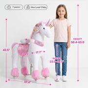 PonyCycle Kid-Powered Unicorn Ride-On Toy, No Battery, Smooth Wheels, Ages 3-4, Pink, Ux302