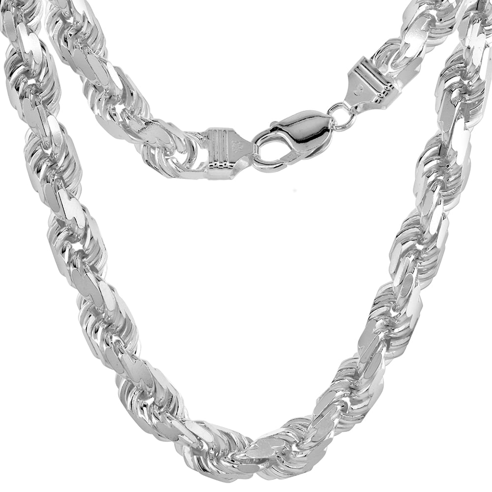 Sterling Silver Chain Thick -   Real silver chain, Silver chain for men,  Silver