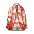 thumbnail image 3 of Cute Cartoon Apple Print Waterproof School Backpack - Ergonomic Student Bookbag with Padded Straps, Lightweight Durable Daypack for Teens, College Students & Commuters, Red Green Classic Fruit Design, 3 of 6