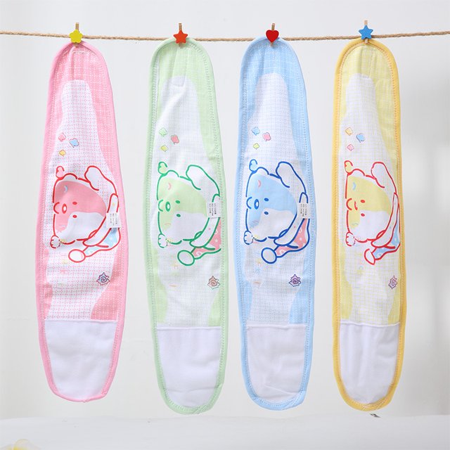 Banda para el ombligo del bebé 4 piezas Banda para el vientre para recién nacidos Algodón Cordón umbilical para bebés Banda para el vientre Envoltura para el abdomen Funda cálida para niños pequeños