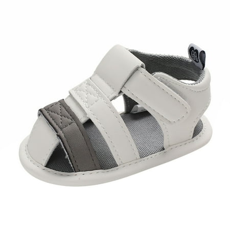 

solacol Baby Boy Shoes Infant Newborn Baby Boy Splicing Soft Sole Prewalker Sandals Single Shoes Newborn Boy Shoes