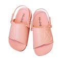 thumbnail image 1 of Mialoley Kid Boy Girl Summer Sandals, Solid Color PVC Flat Bottom Anti-Slip Open Toe Shoes with Adjustable Buckle, 1 of 8