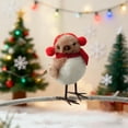 thumbnail image 4 of Savings Week karymi Christmas Foam Bird Ornaments 5.91x3.94-Inch Red Scarf Hat Decoration with Clip for Tree Branches Indoor Outdoor Decor Christmas Party Supplies Summer Savings Wholesale, 4 of 6