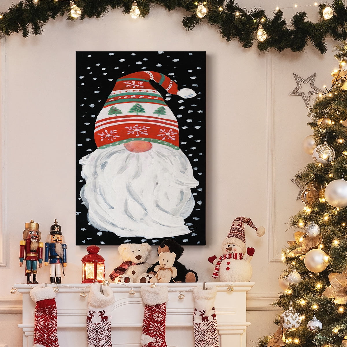 Winter Welcome Gnome- Gallery Wrapped Canvas
