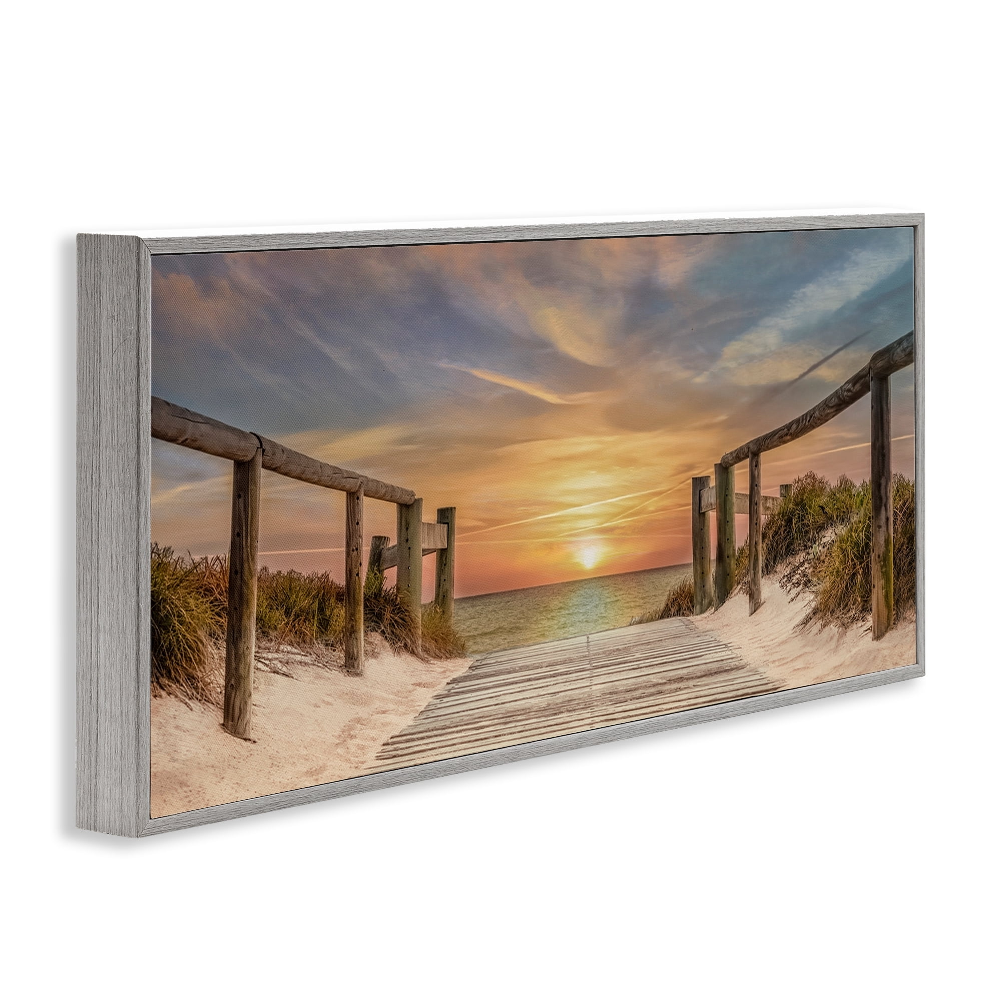 Stupell Industries Pathway To Sunset Gray Framed Giclee Art, design by Mike Caliascibetta