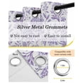 thumbnail image 6 of Purple Flowers Blackout Curtains 84 Inches Long for Bedroom, Botanical Floral Vintage Wildflower Thermal Insulated Room Darkening Black Out Window Curtain Panels Grommet Drapes for Living Room, 6 of 8