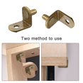 thumbnail image 5 of Cogfs 20 Pcs Shelf Support Studs Pegs Pins Plugs 6mm L-Shaped Cabinet Bracket Bronze, 5 of 9