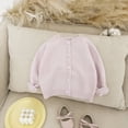 thumbnail image 4 of KAUOD Toddler Knit Cardigan Long Sleeve Button Front Sweaters Clothes Plain Soft Cotton Fall Casual Coats Sweater for Kids, 4 of 6