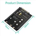 thumbnail image 4 of 2X Tarjeta Adaptadora 2 en 1 MSATA + B Key/B+M Key M.2 SSD A 2.5 con Conector Hembra para M2 NGFF SATA3 2230 2242 2260 2280, 4 of 6