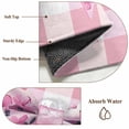 thumbnail image 5 of Spring Flowers Bow Large Area Rugs 6x9 ft Sweet Pink White Plaid Washable Rug Non Slip Indoor Carpet Absorbent Floor Mat for Living Room Bedroom Dining Room, 5 of 9