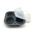 thumbnail image 1 of 4 Cavity Ice Cube Trays 3d Silicone Pink Ice Cube Mold with Removable Gray Funnel Lid, 1 of 4