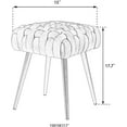 thumbnail image 5 of Homebeez Vanity Stool Upholstered Footrest Stool Modern Dressing Stool Side Table Footstool,Green, 5 of 6