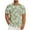 Army Green 2, variant on Mens Palm Tree Hawaiian Shirts Slim Fit Button Down Dress Shirt Plus Size Short Sleeve Lapel Beach Tshirts Summer Tropical Vacation Shirts