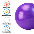 thumbnail image 3 of Pelota de yoga/FitBall/Pelota Tipo Bobath-Ideal Para Ejercicios de Fisioterapia Antiestallidos Color Morada 55CM de Diametro, 3 of 3