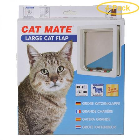 Cat Mate 4 Way Locking Self Lining Door Large Cat Small Dog 9 5h X