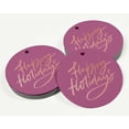 thumbnail image 3 of Inkdotpot Happy Holiday Bottle Tag Real Rose Gold Foil Favor Hang Tags 100 Pack, 3 of 7