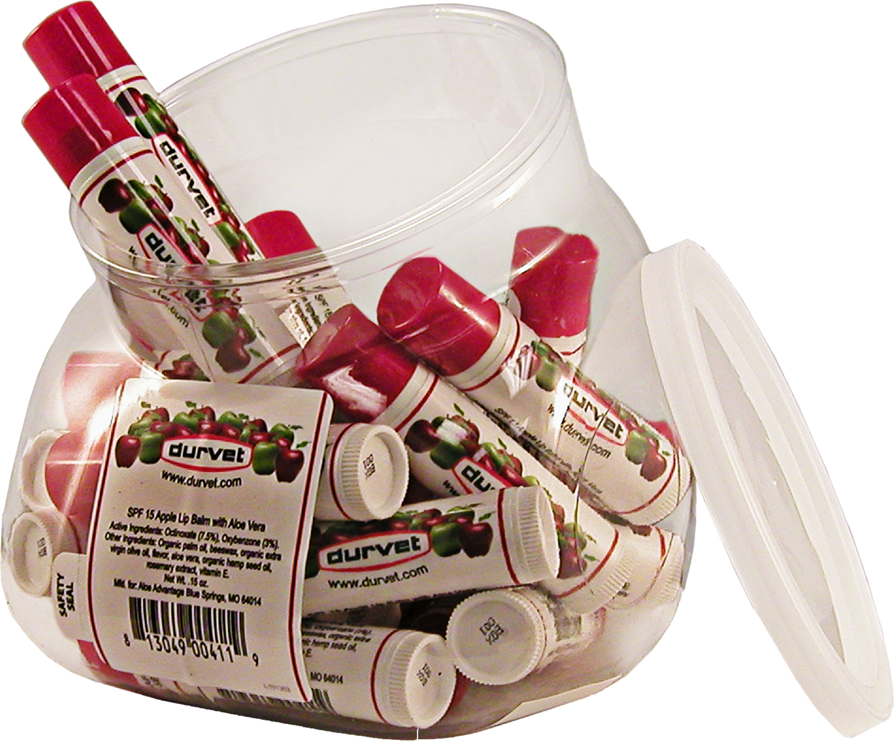 LIP BALM BUBBLE DISPLAY APPLE