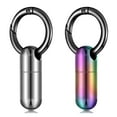thumbnail image 1 of 2 Pieces Keychain Pill Holder Tiny Keychain Pill Case Titanium Keychain Medication Pill Holder Waterproof Pill Container Portable Titanium Pill Case with Keychain, 1 of 5