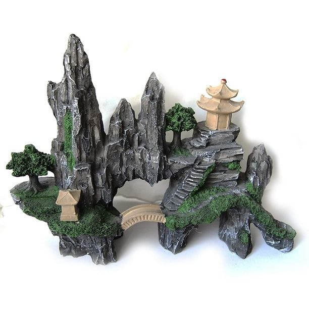 Joice Gift Large Aquarium Ornament Decorations Fish Tank Mountain Cave Landscape Walmart Com Walmart Com