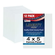 U.S. Art Supply 4 X 5 inch Professional Artist Quality Acid Free Canvas Panel Boards for Painting 12-Pack (1 Full Case of 12 Single Canvas Board Panels)