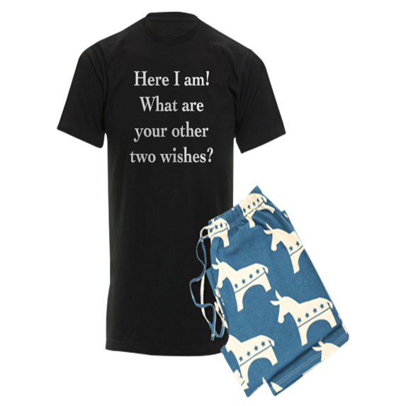 CafePress - Here I Am - Men's Dark Pajamas