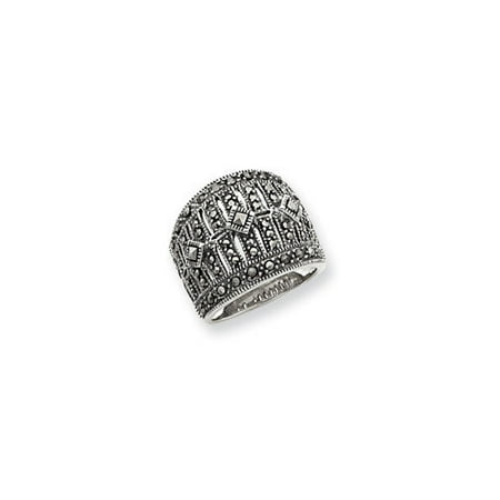 Jewelryweb Sterling Silver Marcasite Masonic Ring