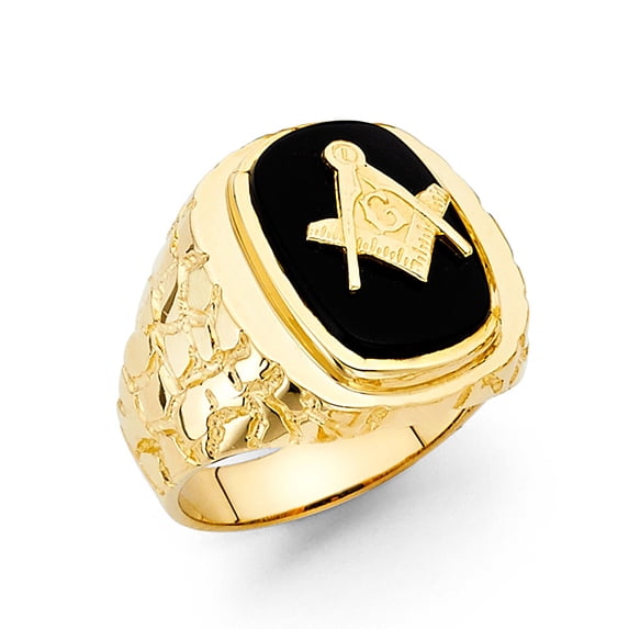 Solid 14k Yellow Gold Simulated Onyx Mens Fashion Anniversary Ring Size 5
