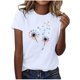 thumbnail image 2 of Fiudx Camisas de Mujer Blusa de Manga Corta con Estampado de Moda para Mujer, Divertida Camiseta con Cuello Redondo, 2 of 5
