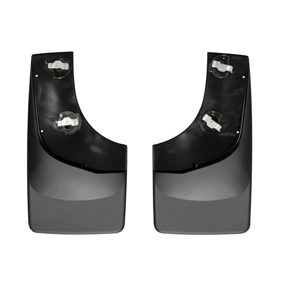 WeatherTech Custom No Drill Splash Guard MudFlaps compatible with 2010-2014 Ford F-150, Front Pair - Black