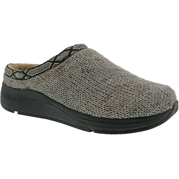 Drew Relax Men Slippers In Grey Woven
